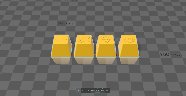 logo - valorant keycaps pinshape 3d print model - Mito3D