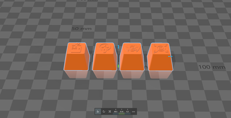 raze - valorant keycaps pinshape 3d print model - Mito3D