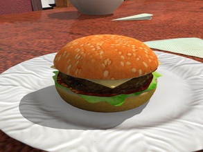 suculento hamburger modelo plástico pinshape gostoso yum patty deliciosa hambúrguer 3d print model - Mito3D