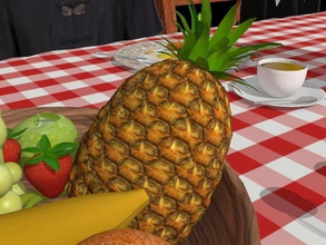 frische Ananas pinshape Kiefer Obst frisch apple 3d print model - Mito3D