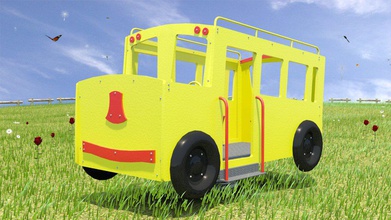 kiddy ride pinshape playground play fun equipment bus backyard 3d print model - Mito3D