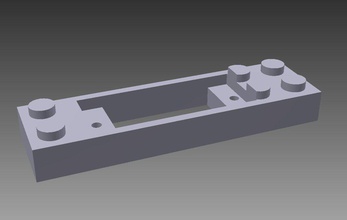 9g servo lego monte pinshape stl supporto robotica inventore autodesk inventor 3dprintable 3d print model - Mito3D