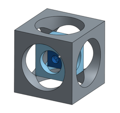 turner cube pinshape l'usinage l'ingénierie 3d print model - Mito3D