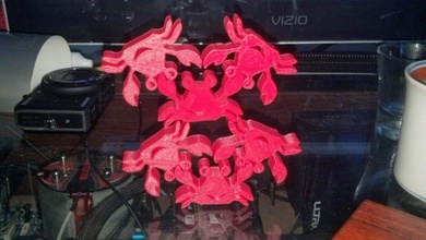 apilable happy crab pinshape juguete pila conjunto jugar escritorio cangrejo 3d print model - Mito3D
