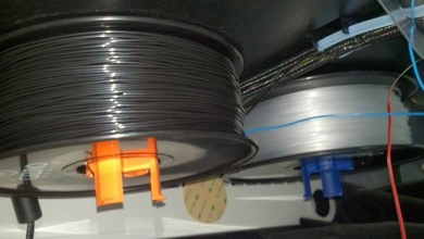 universal spool Halter makerbot Oktave toybuilderlabs filament pinshape upgrade Replikator Oktav 60mm 2x 10mm 3d print model - Mito3D