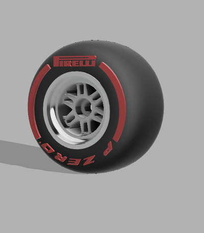 f1 rueda forma alfiler 3d print model - Mito3D