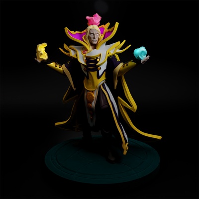 invoker dota 2 75mm scale ready to print 3d model pinshape 3d print model - Mito3D