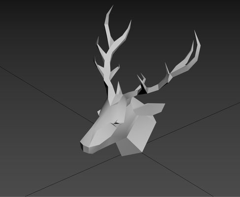 veado cabeça 3d impressão modelo alfinete deer head 3d print model - Mito3D