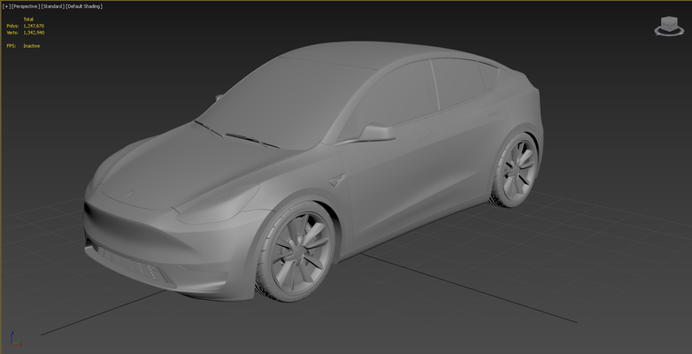 tesla model y 2021 3d yazdır iğne şekli araba 3d print model - Mito3D