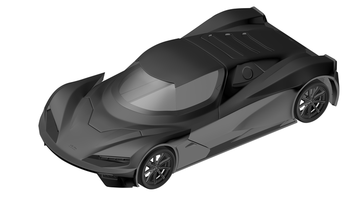 ktm bow gt2 3d impression modèle forme d'épingle voiture 3d print model - Mito3D