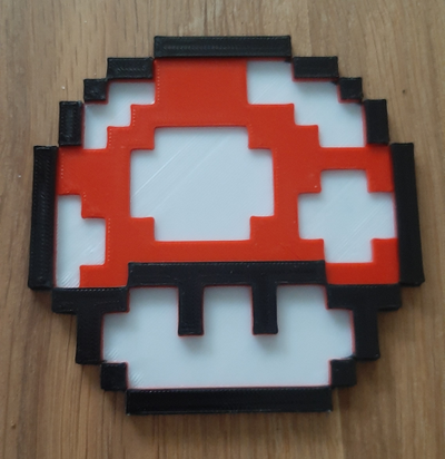 super mario fungo forma spillo 3d print model - Mito3D