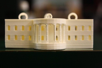 white house ornament pinshape 3d-design 3d print model - Mito3D