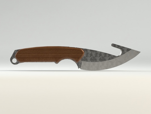 gut knife pinshape 3d print model - Mito3D