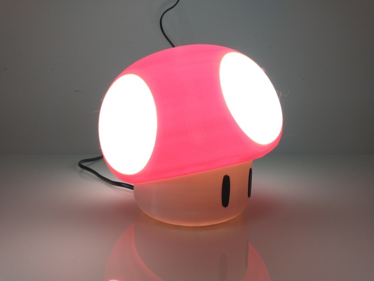 mario cogumelo luz luminária alfinete 3d print model - Mito3D