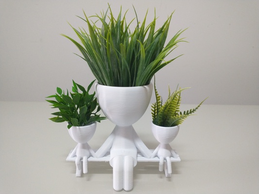 robert planta maceta florero plantador forma alfiler plant 3d print model - Mito3D