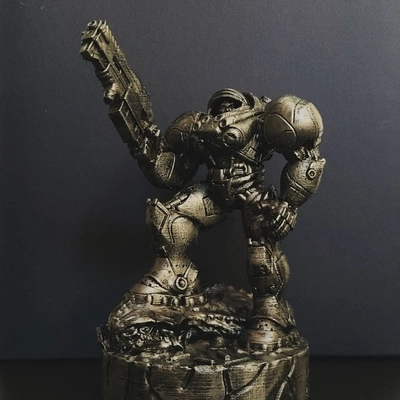 starcraft 2 marin forme d'épingle 3d print model - Mito3D