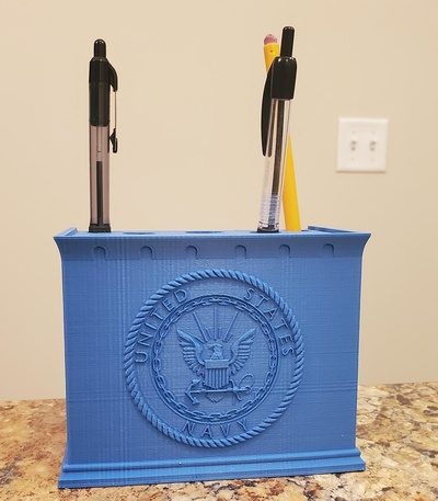 us donanma kalemlik iğne şekli pen holder 3d print model - Mito3D