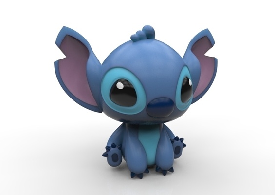 point forme d'épingle lilo and stitch 3d print model - Mito3D