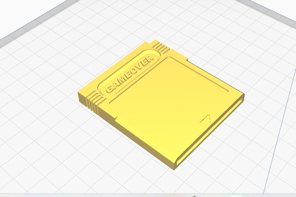 gameboy cartouche forme d'épingle 3d print model - Mito3D