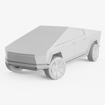 tesla cybertruck forme d'épingle auto 3d print model - Mito3D