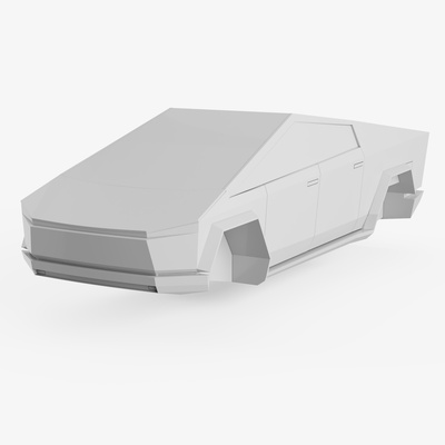 tesla cybertruck cover pinshape auto 3d print model - Mito3D