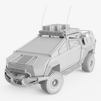 tesla cybertruck suv iğne şekli oto 3d print model - Mito3D