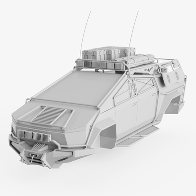 tesla cybertruck suv örtmek kılıf iğne şekli oto 3d print model - Mito3D