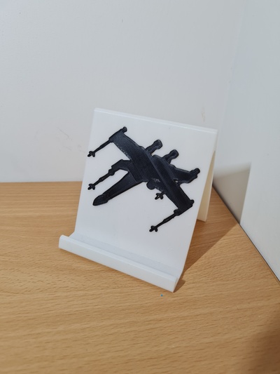 star wars x wing phone stand pinshape star-wars- 3d print model - Mito3D