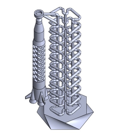 rocket pen magnetic holder pinshape pen-holder 3d print model - Mito3D