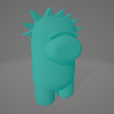 morty as among us pinshape 3dprinting 3d print model - Mito3D