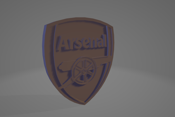 arsenal logo wall art pinshape football 3d print model - Mito3D