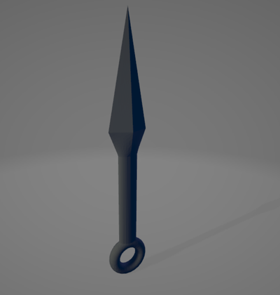 klasik naruto kunai iğne şekli anime 3d print model - Mito3D