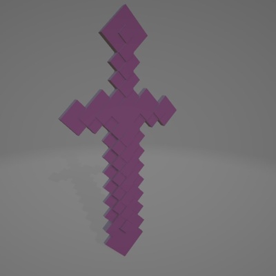 minecraft sword pinshape 3d print model - Mito3D