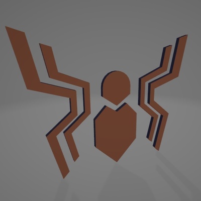 spiderman no home logo pinshape 3d print model - Mito3D