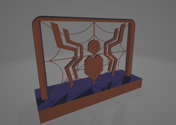 örümcek adam logo masa dekorasyon iğne şekli spider man 3d print model - Mito3D