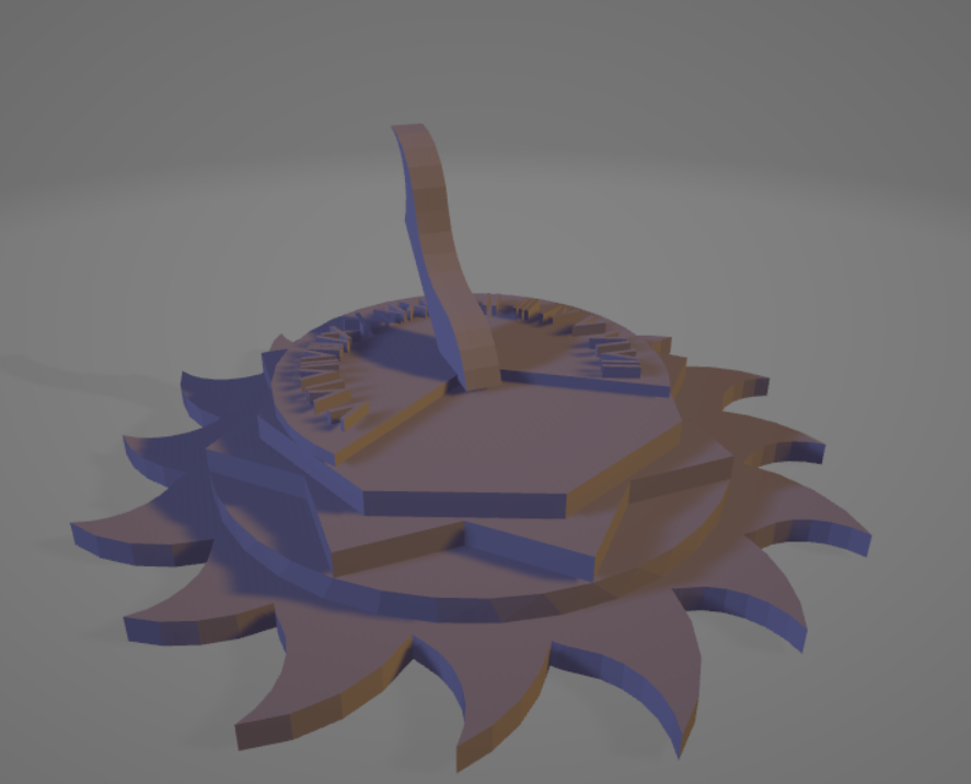 ancient sun clock pinshape ancient-civilizations 3D print model - Mito3D