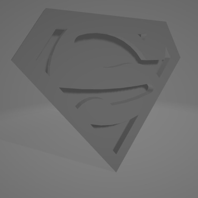 superman logo pinshape 3d print model - Mito3D