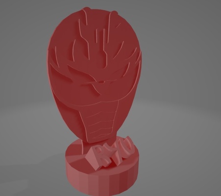 güç bekçi ryu iğne şekli power rangers 3d print model - Mito3D