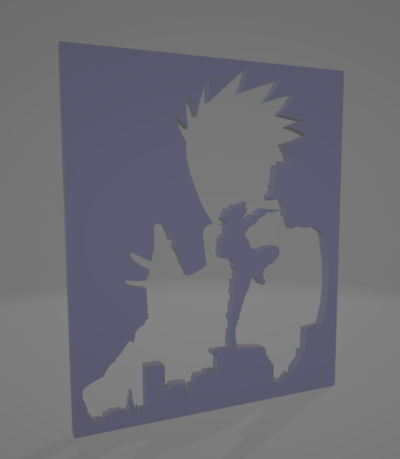 kakashi pared arte v2 forma alfiler naruto 3d print model - Mito3D