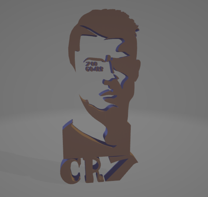 cristiano ronaldo 700 goals art pinshape football 3d print model - Mito3D