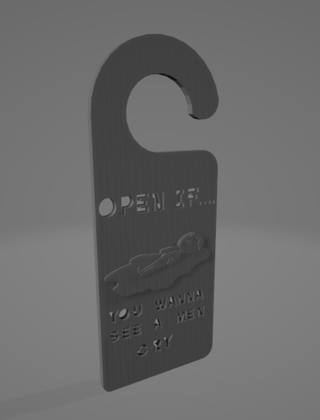 sad boy door tag pinshape tags 3D print model - Mito3D