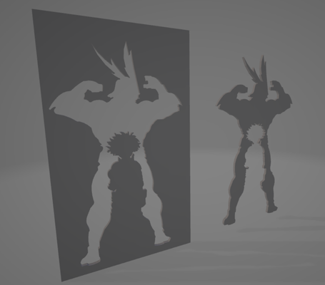 hero academia wall art 1 pinshape hero-academia 3d print model - Mito3D