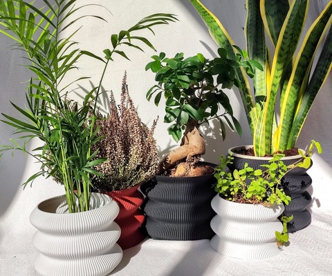 ómega plantadores alfinete jardim 3d print model - Mito3D