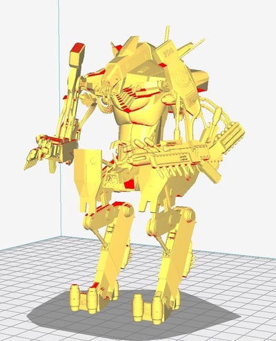 robot ekzo takım elbise ilçe 9 iğne şekli arte 3d print model - Mito3D