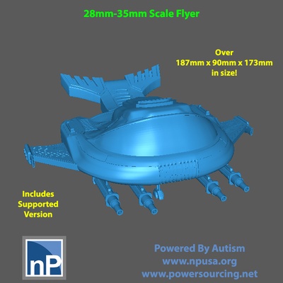 28mm 35mm sci fi folheto alfinete scifi 3d print model - Mito3D