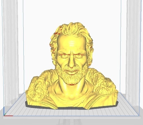 buste rick schmutz tot pinshape lebender toter 3d print model - Mito3D