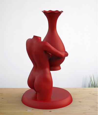 desnudo florero forma alfiler desnuda 3d print model - Mito3D