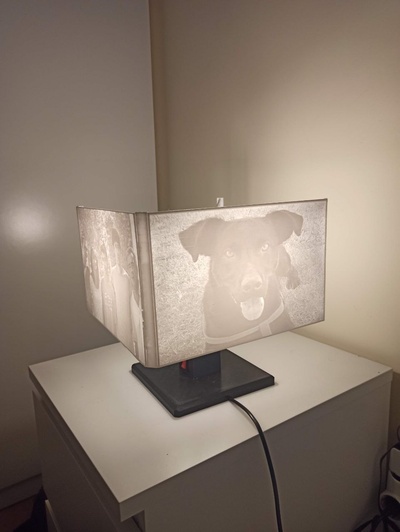 lithophane bedside lamp pinshape 3d print model - Mito3D