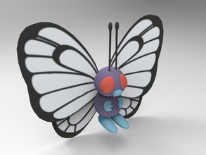 butterfree pinshape pokemon 3d print model - Mito3D