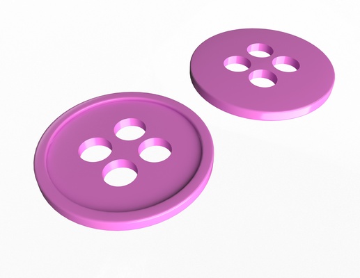 button pinshape button-cover 3d print model - Mito3D